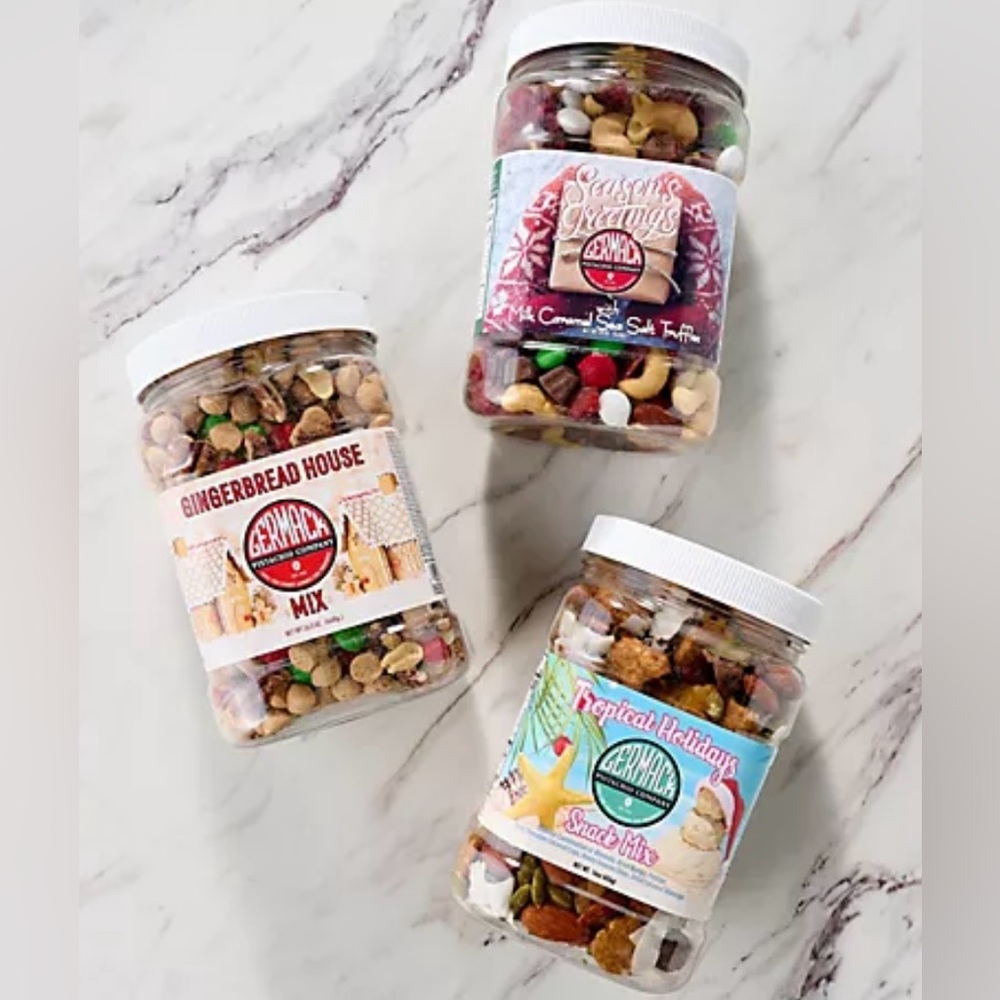 Germack (3) Jar Set Holiday Nut Mix Assortment